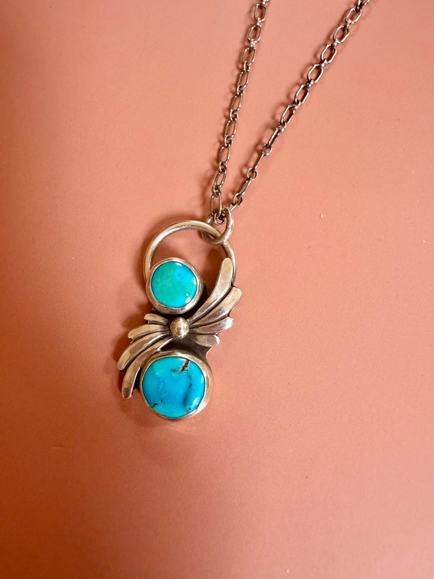 Twin Flame Turquoise Necklace