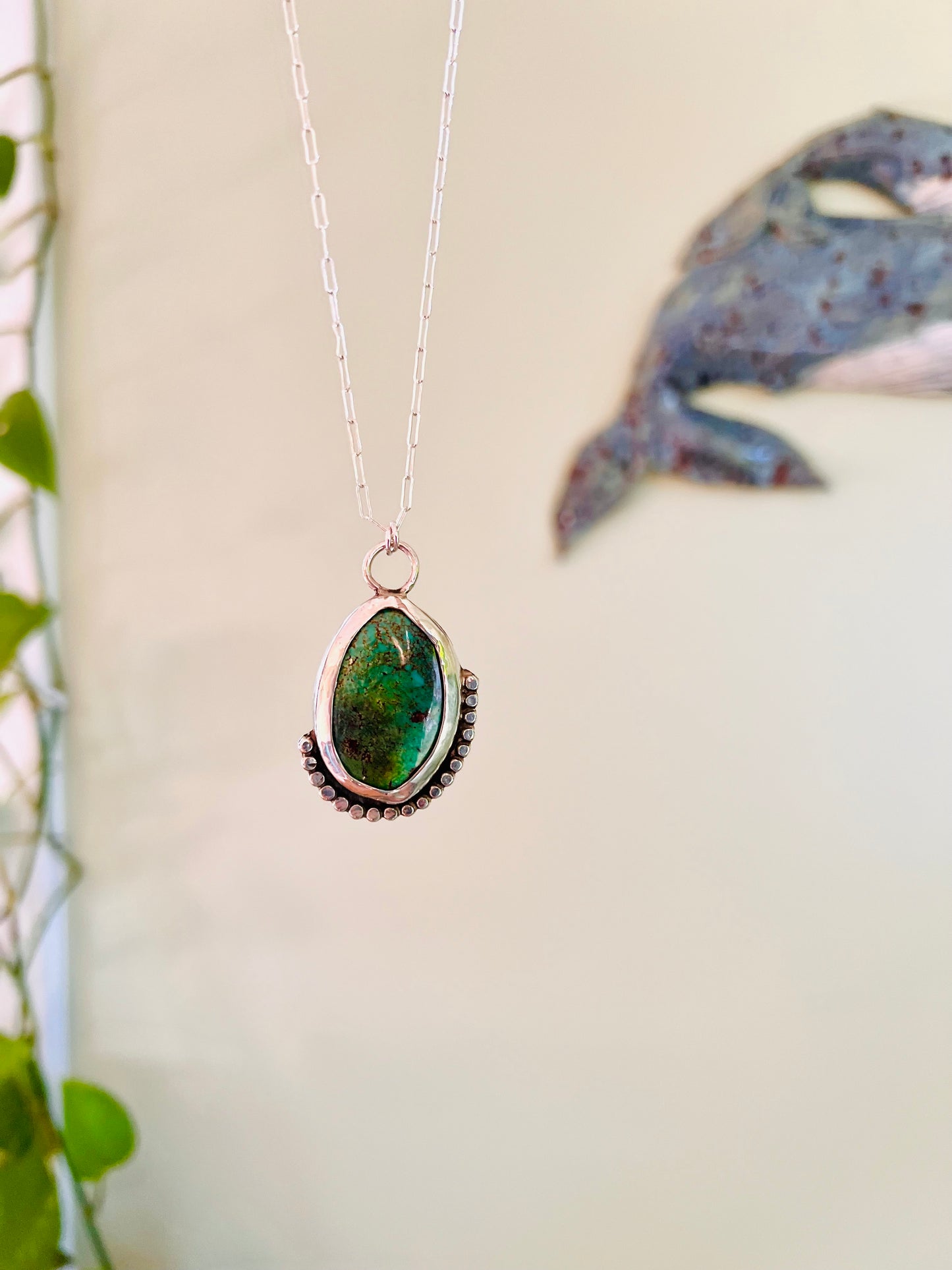 Silver and Royston Turquoise Pendant