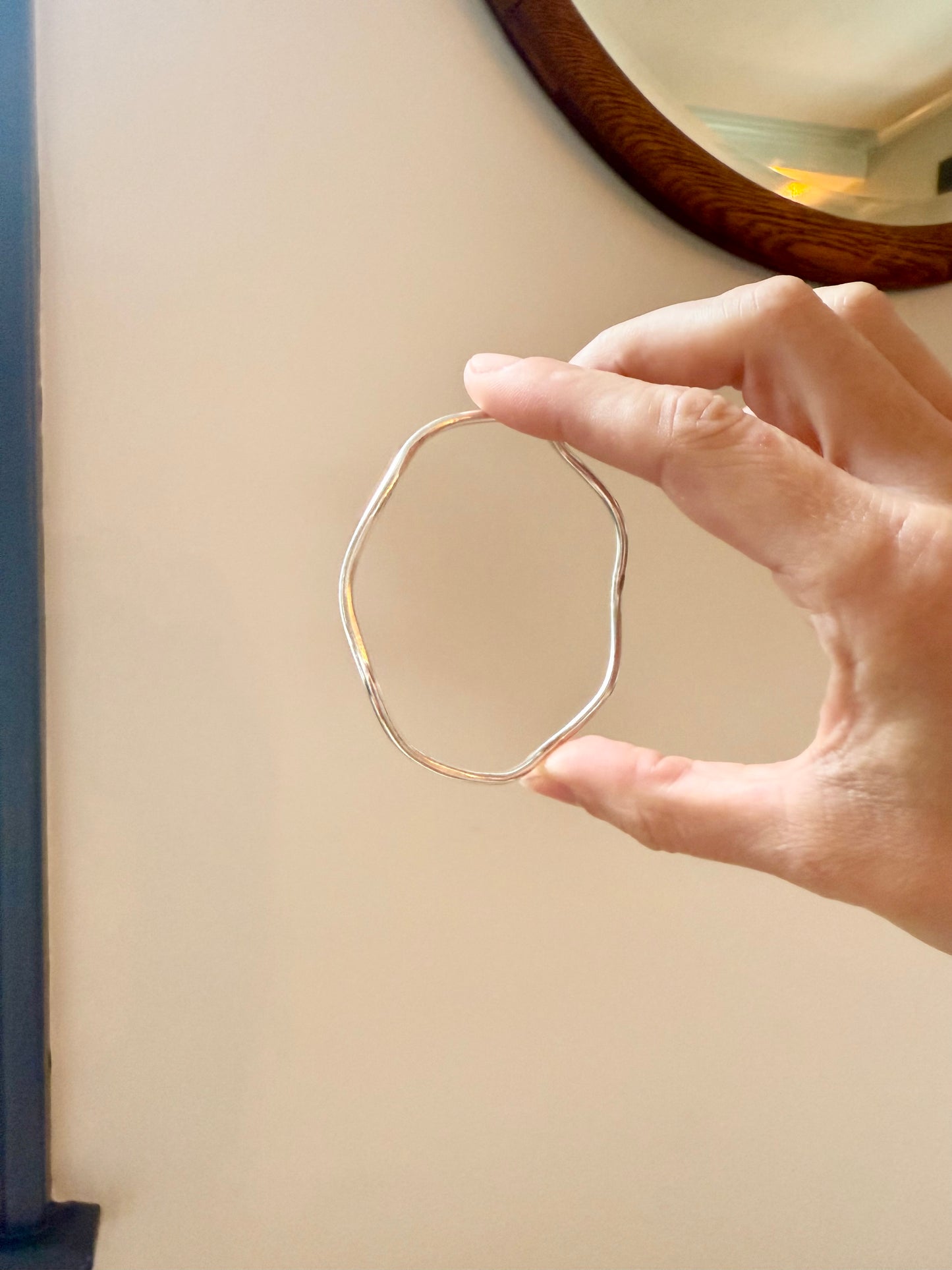 Sterling Silver Wavy Bangle
