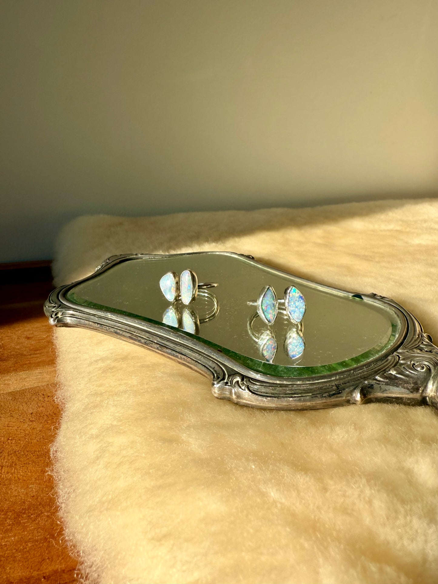 Australian Opal Twins Ring