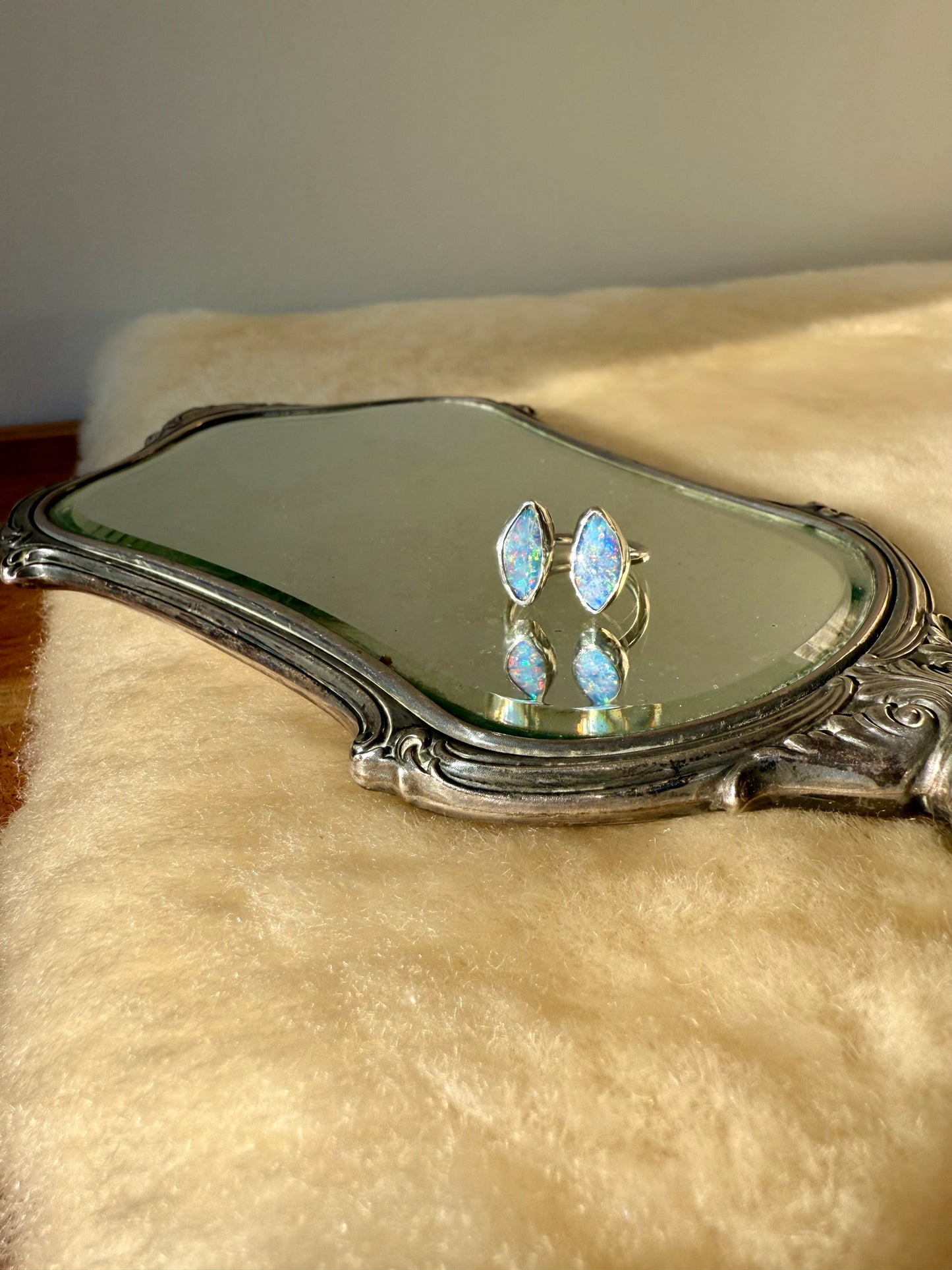 Australian Opal Twins Ring