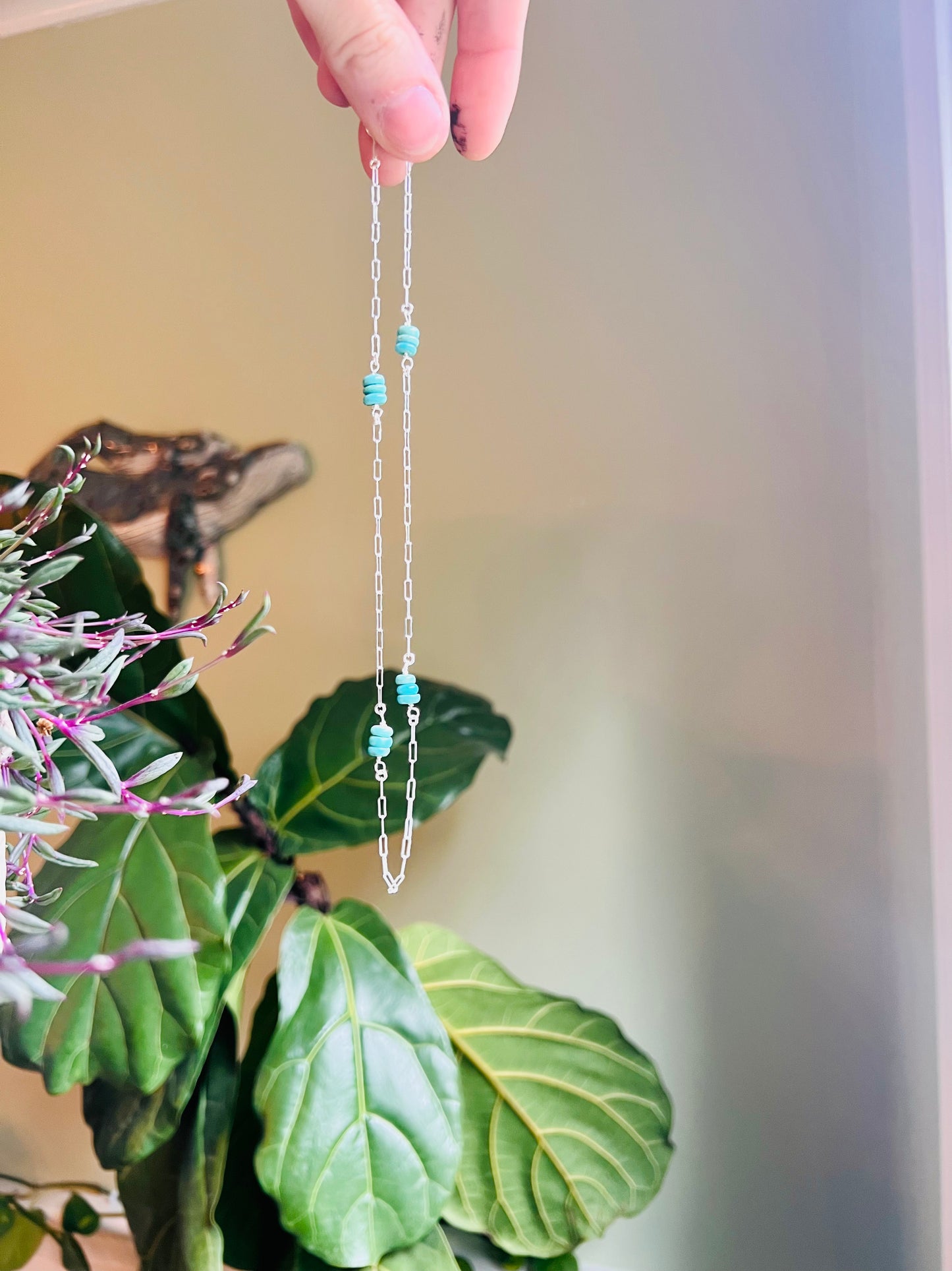 Dainty Turquoise Bits Layering Necklace