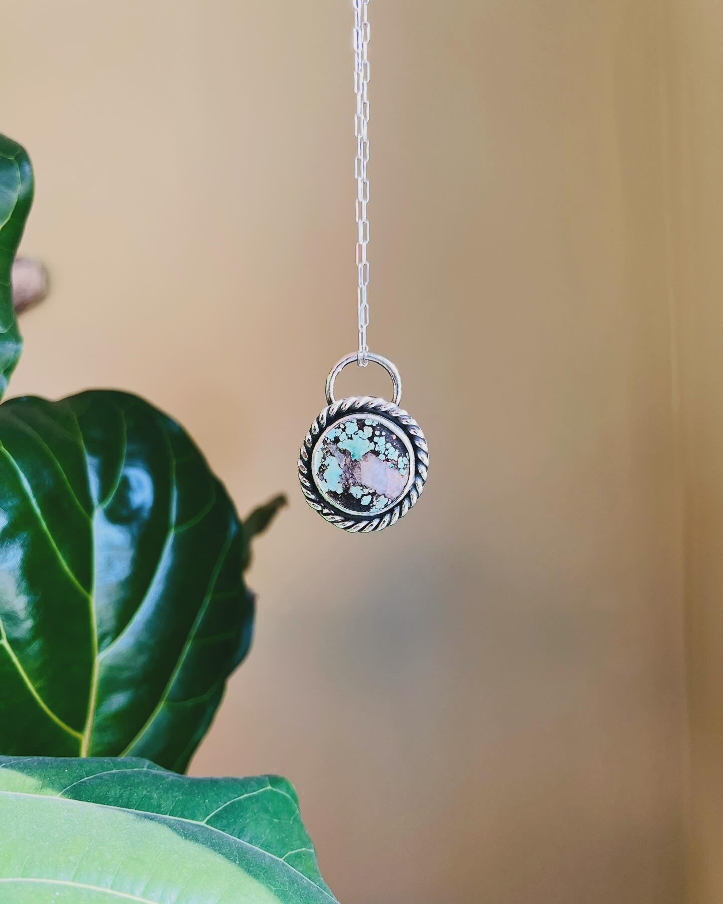 Hubei Turquoise and Quartz Pendant
