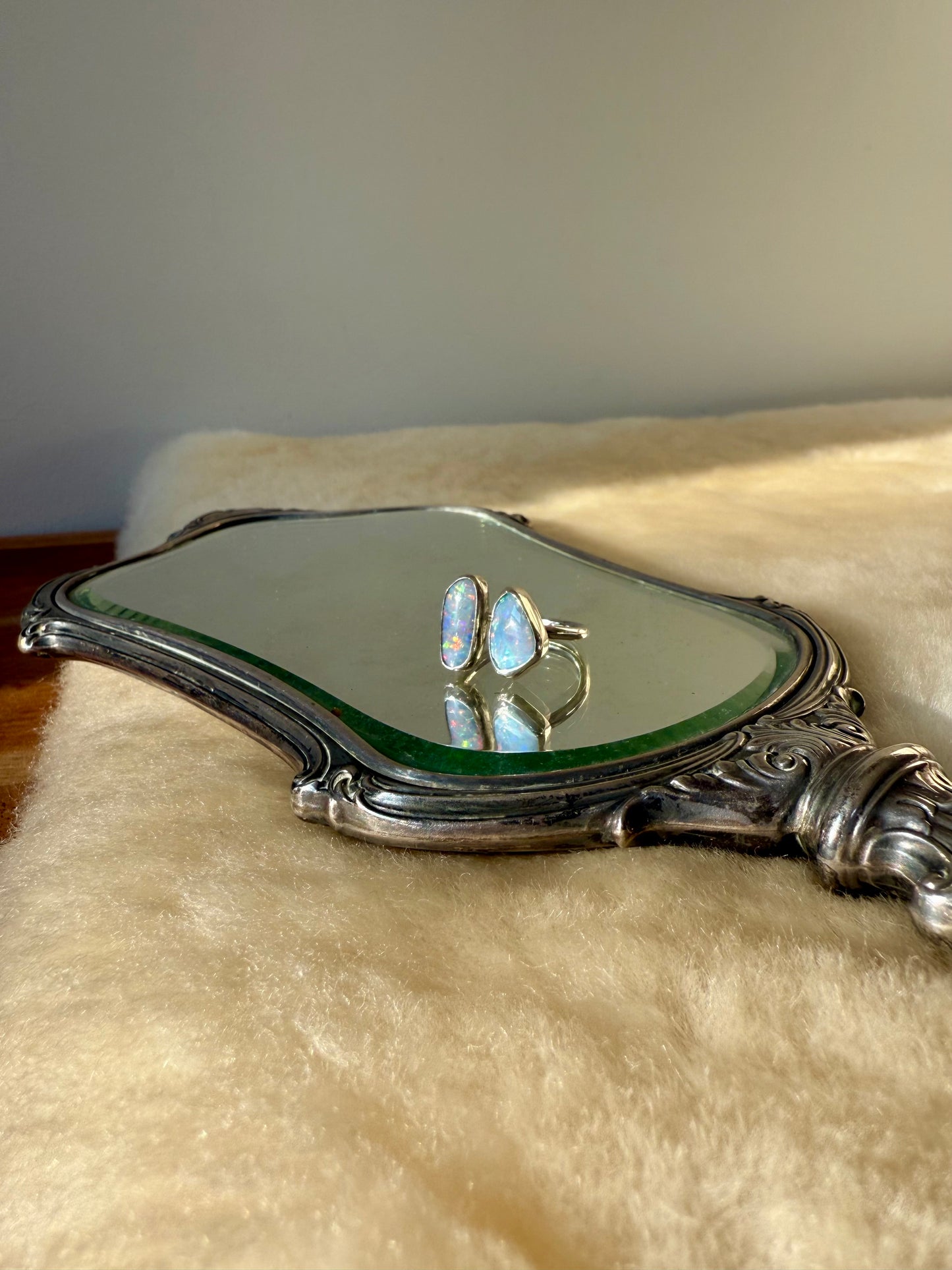 Australian Opal Twins Ring