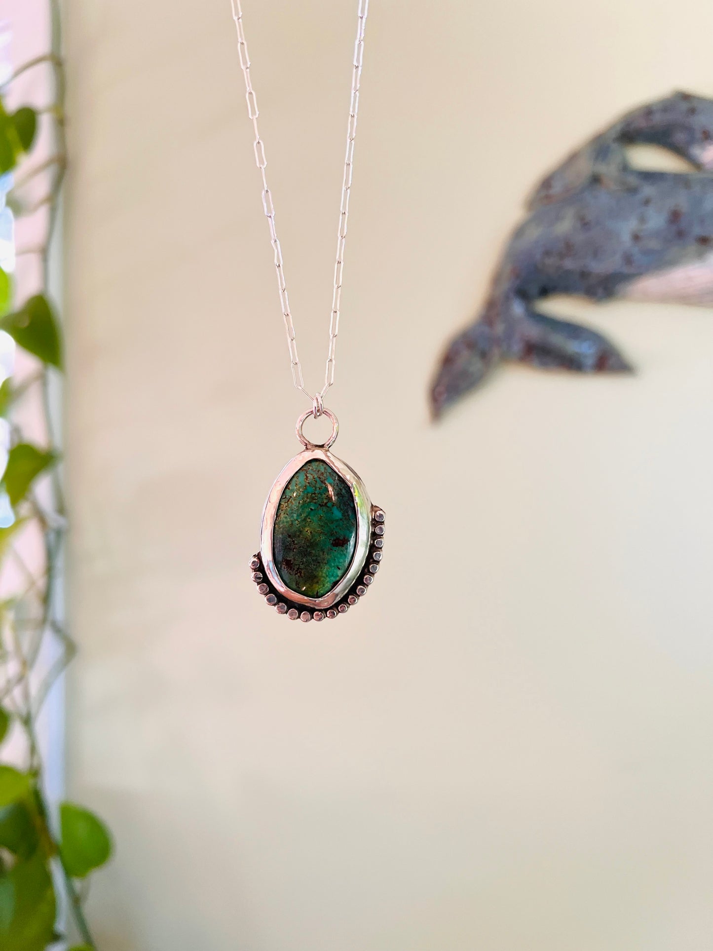 Silver and Royston Turquoise Pendant