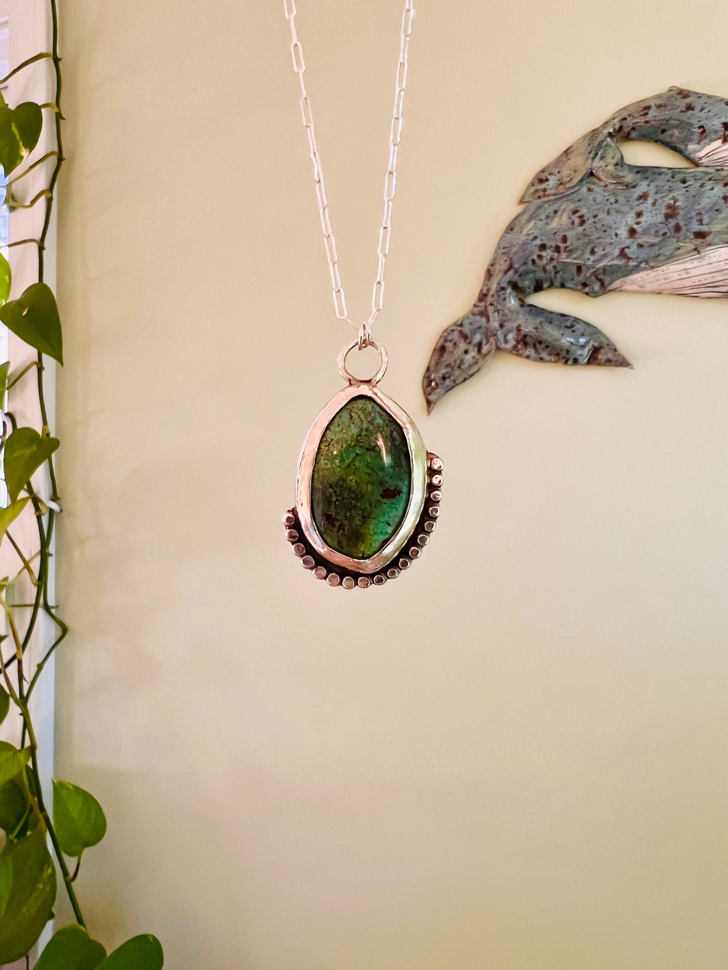 Silver and Royston Turquoise Pendant