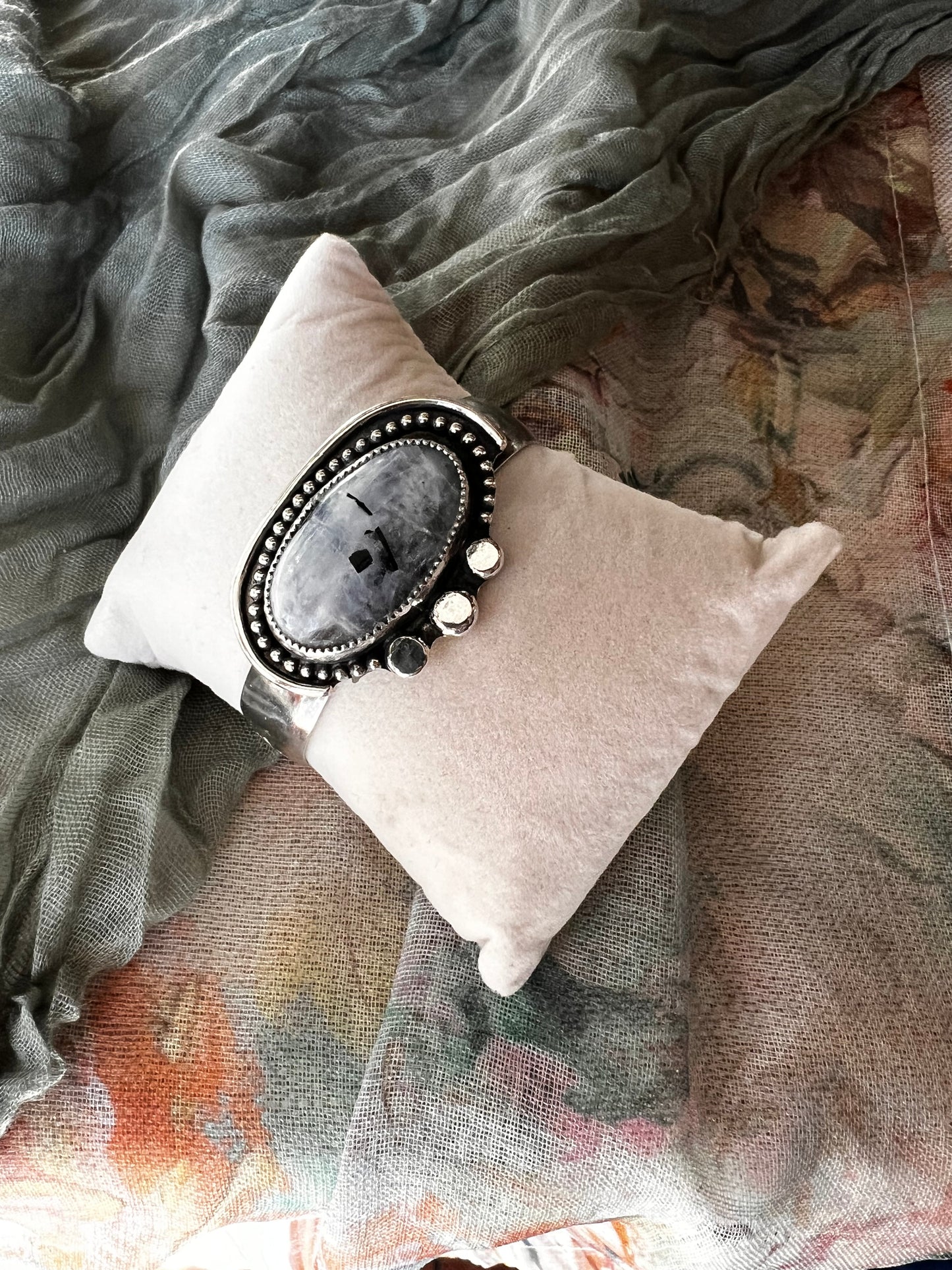 Flashy Moonstone Cuff