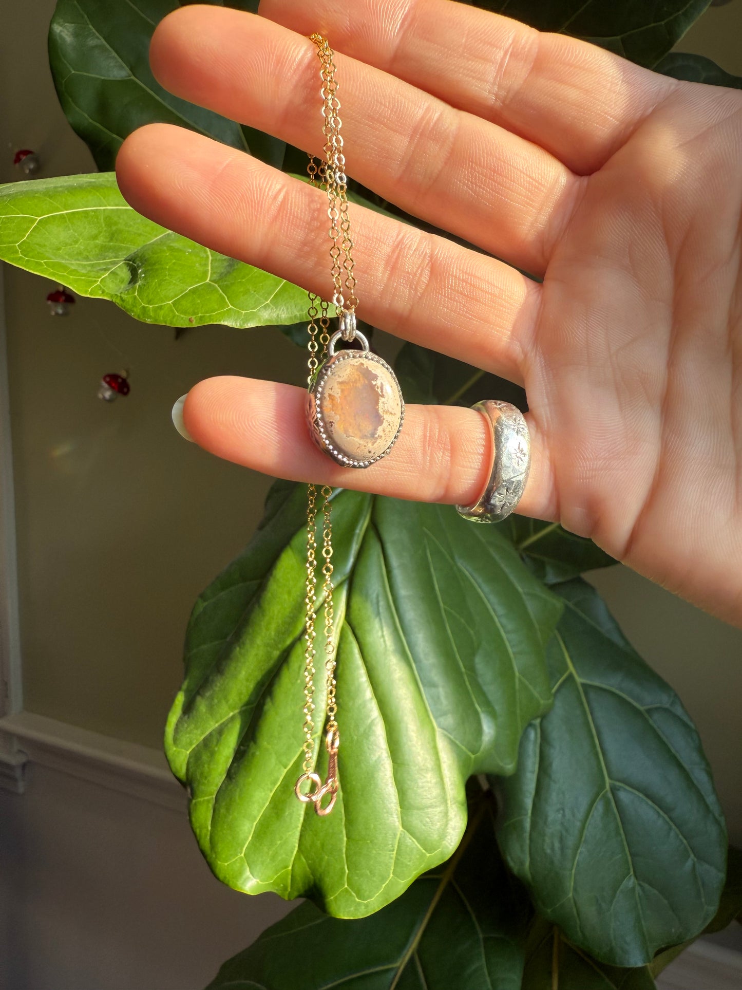 Mexican Fire Opal Pendant