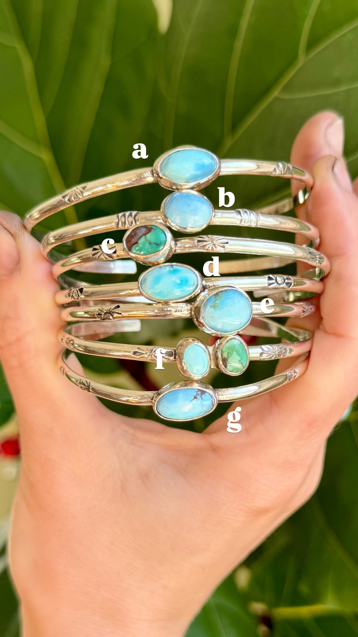 Dainty Turquoise Stacking Cuffs