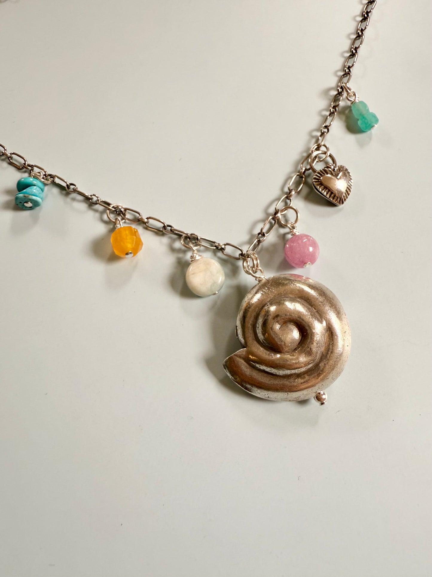 Spiraled Shell Charm Necklace