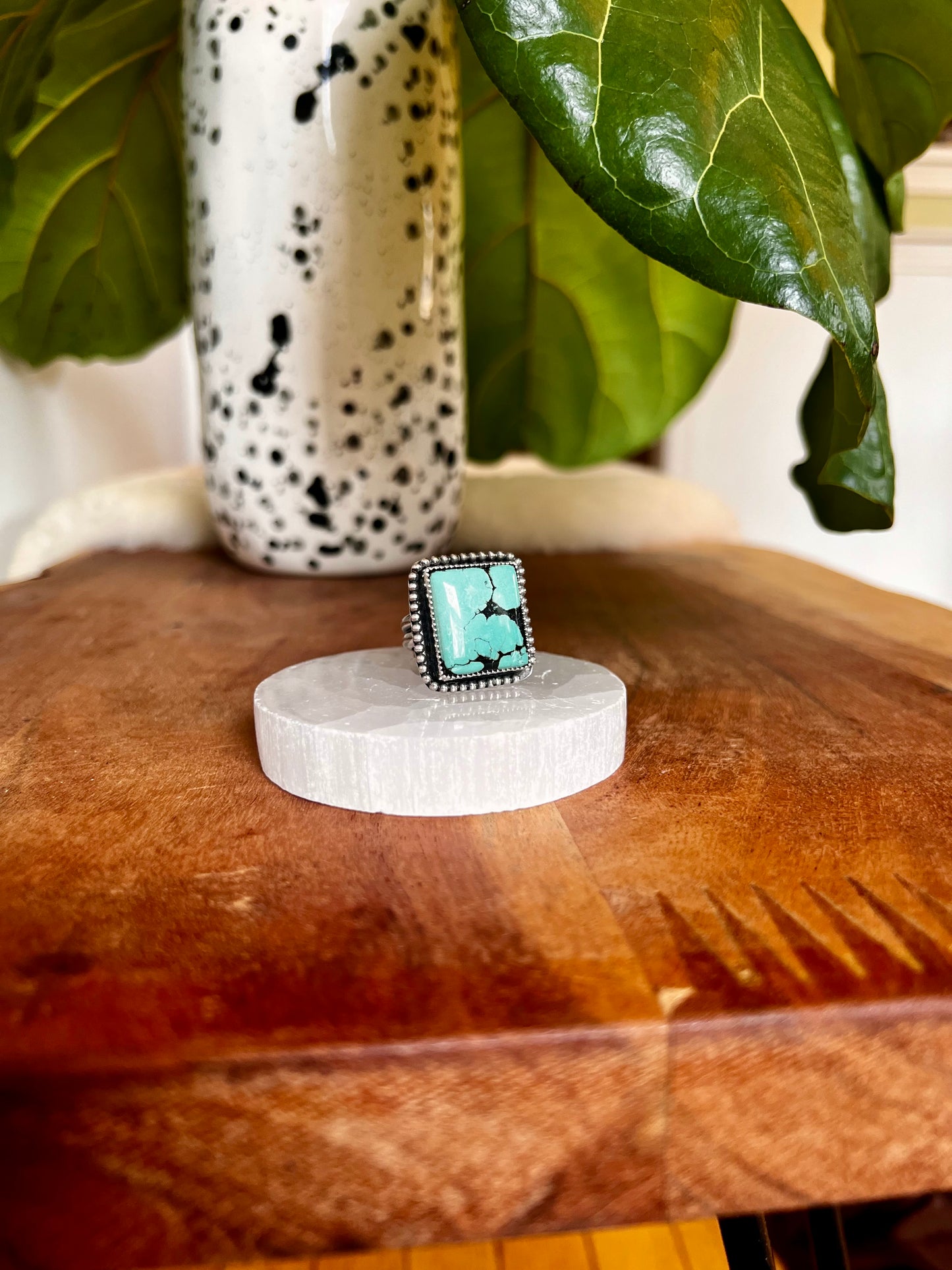 Hubei Turquoise Square Ring