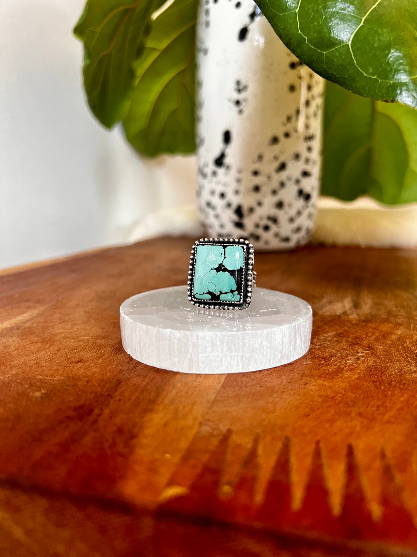 Hubei Turquoise Square Ring