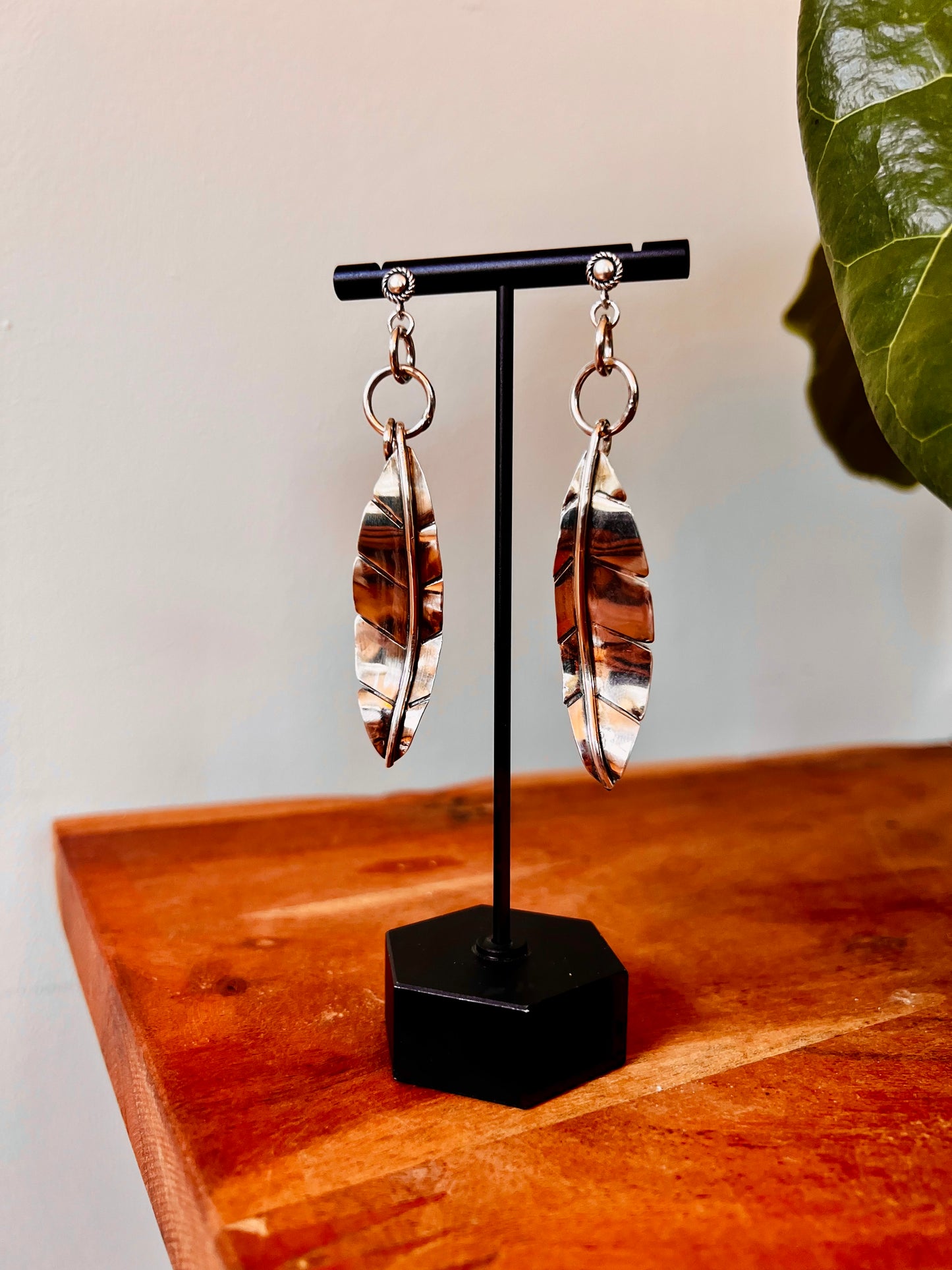 Sterling Silver Leaf Earrings
