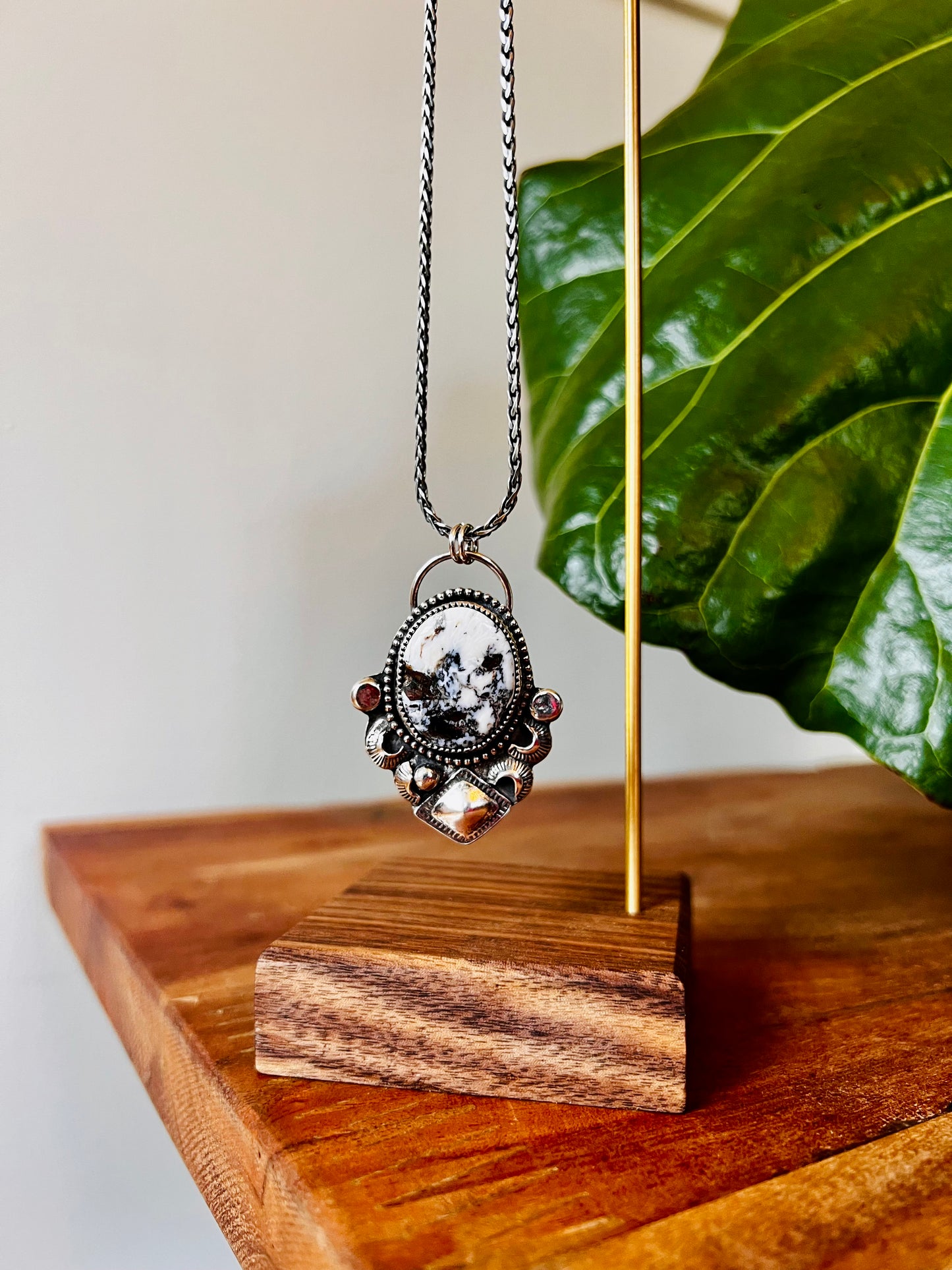 Adorned White Buffalo Pendant