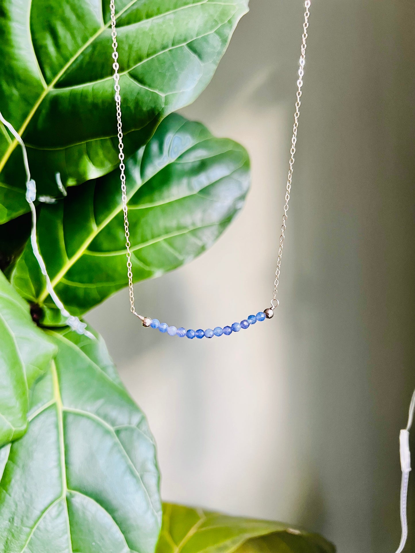 Glowing Tanzanite Beaded Necklace