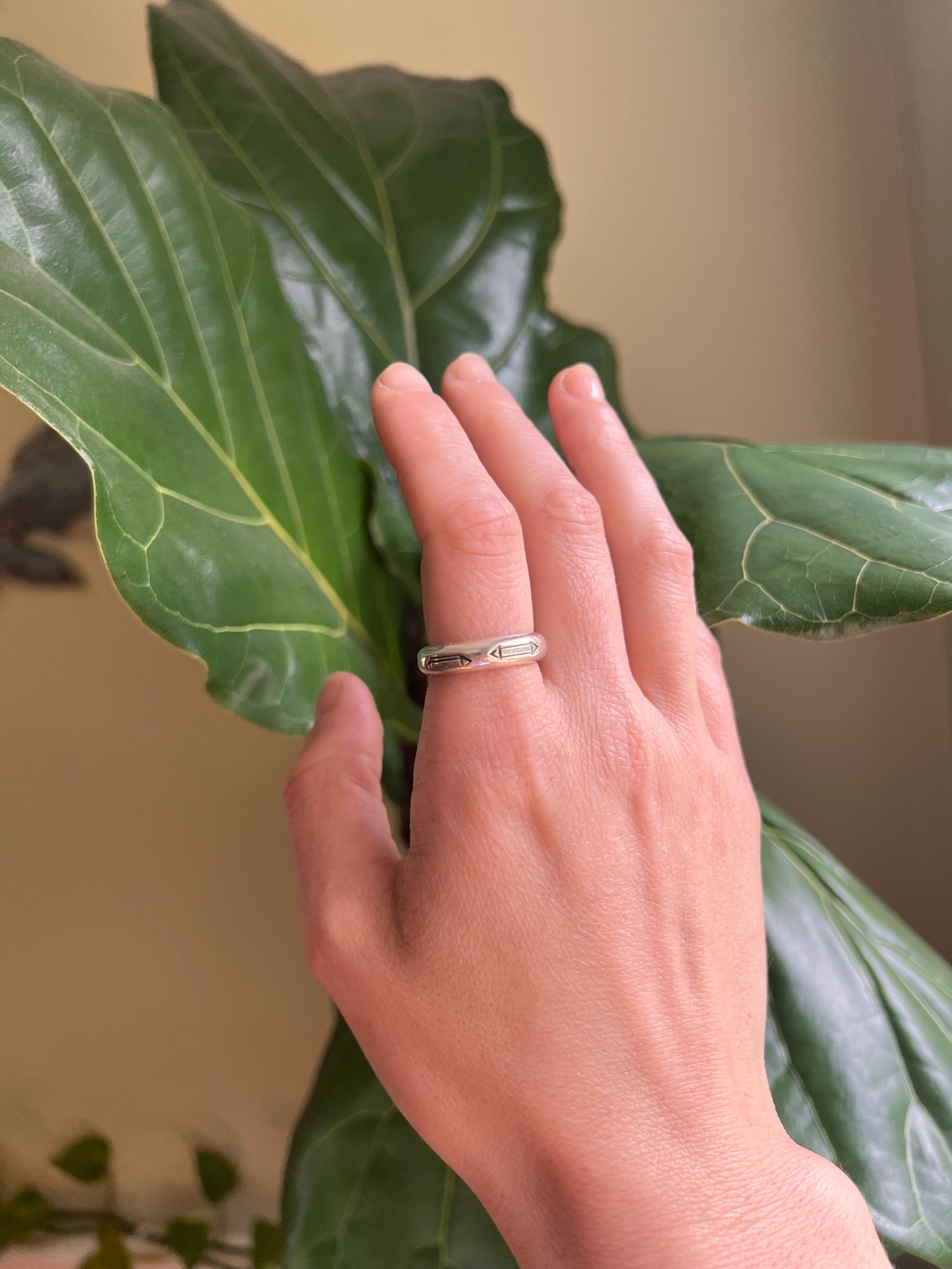 Made to Order Hand Stamped Sterling Silver Ring Band