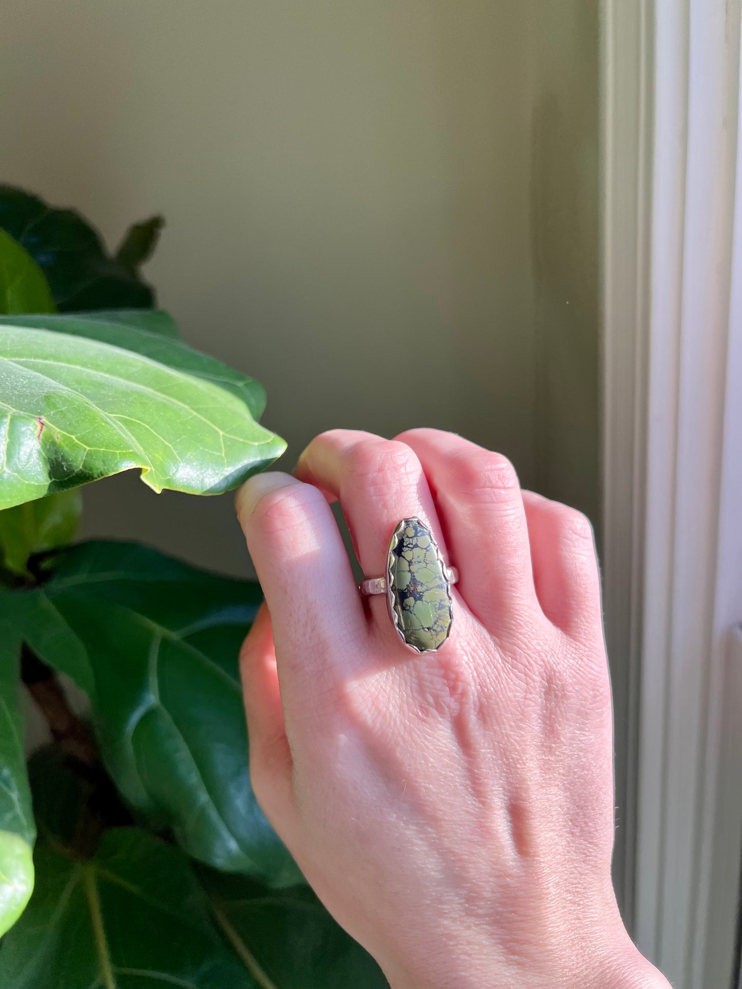 Silver and Hubei Turquoise Ring