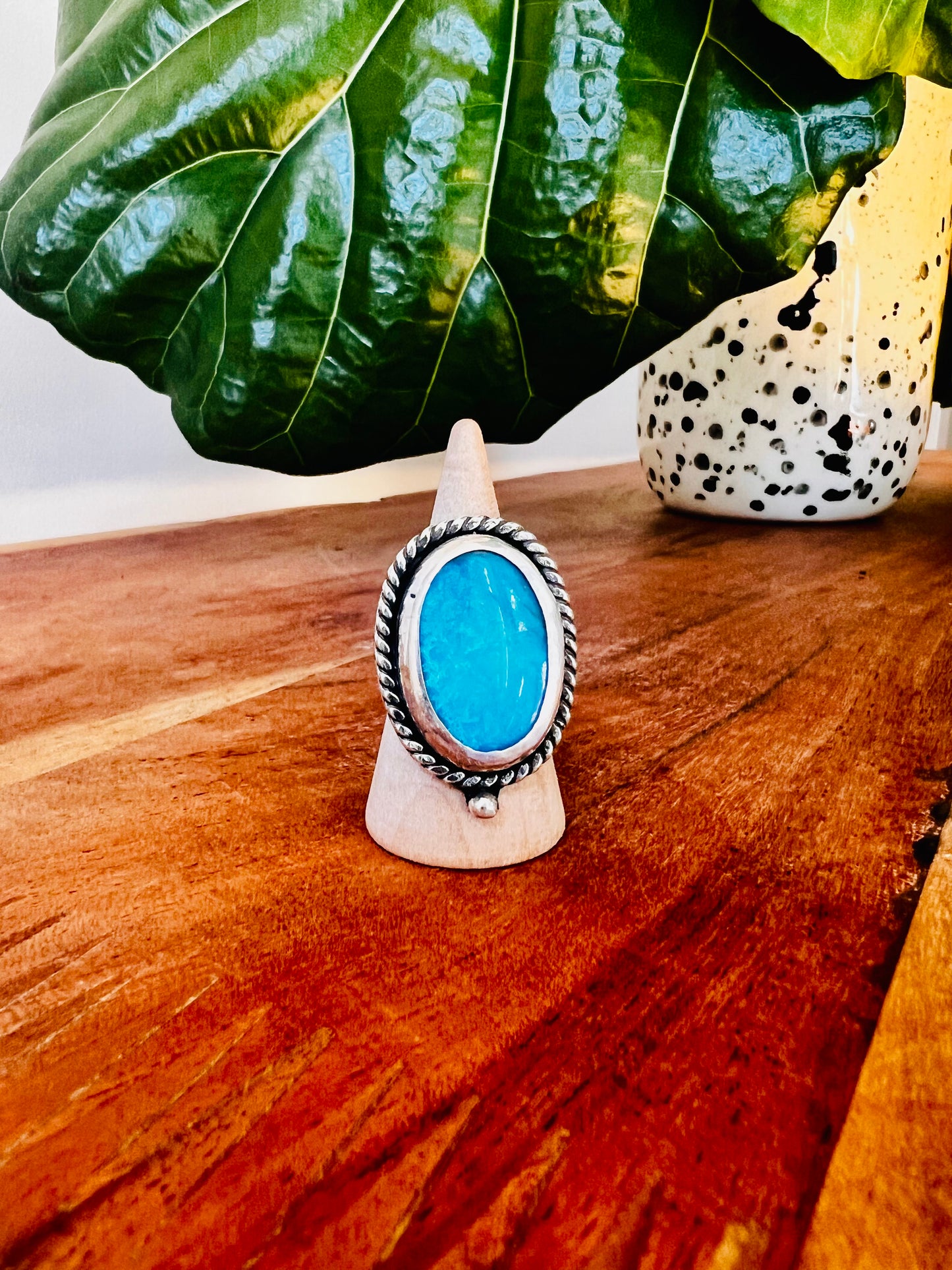 Bright Blue Turquoise Ring