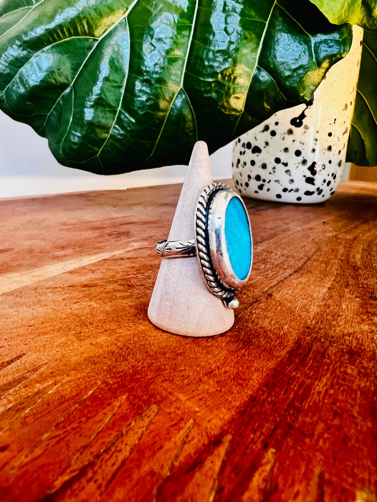 Bright Blue Turquoise Ring