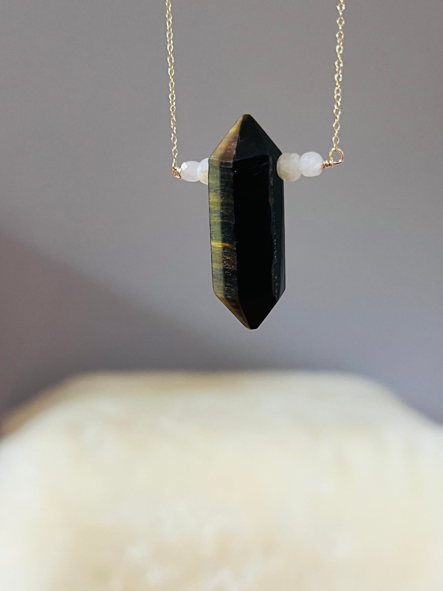 Tiger's Eye & Rose Quartz Talisman Pendant