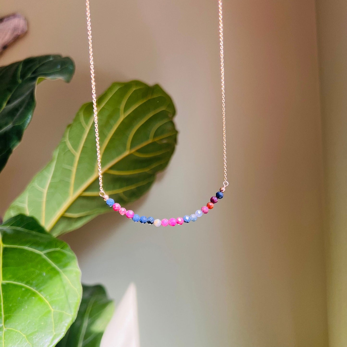Raw Sapphire Dainty Necklace