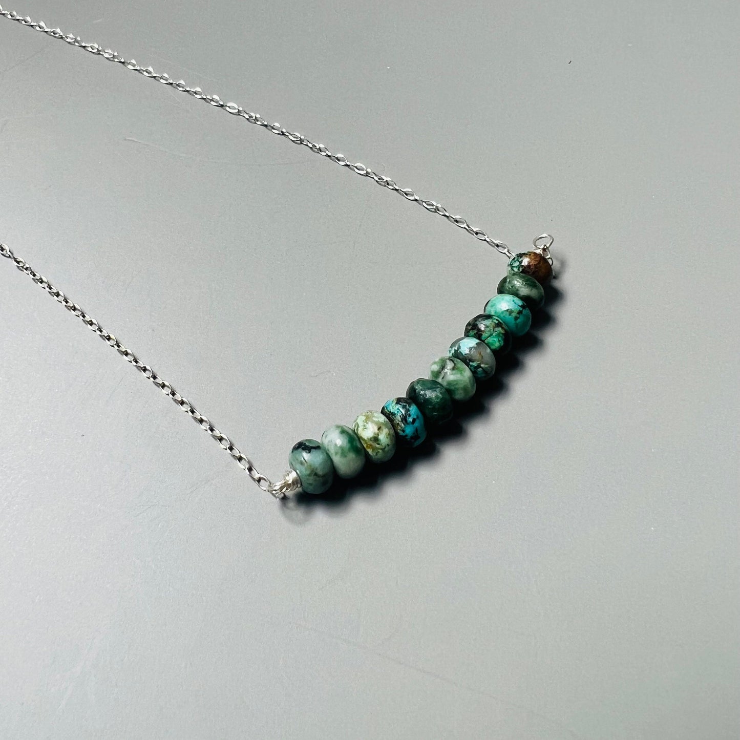 Matte Turquoise Minimalist Necklace