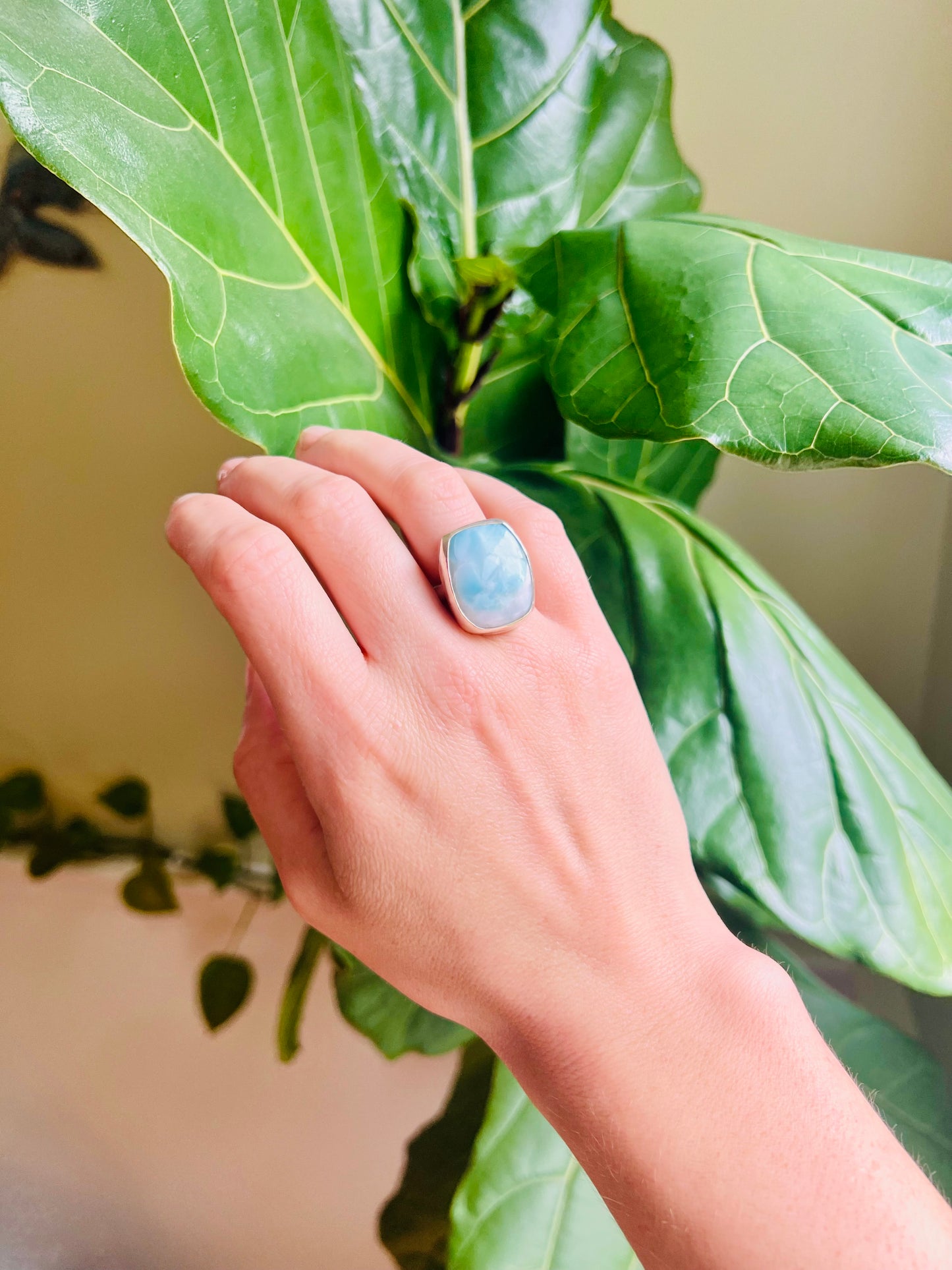 Blue Larimar Everyday Sterling Ring