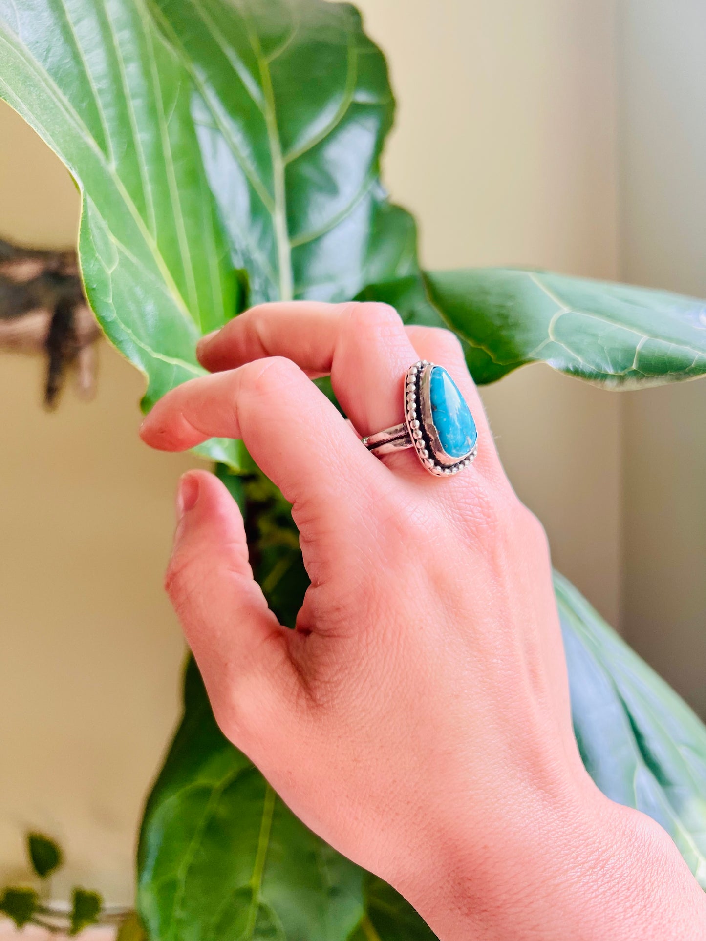 Bright Blue Turquoise Ring