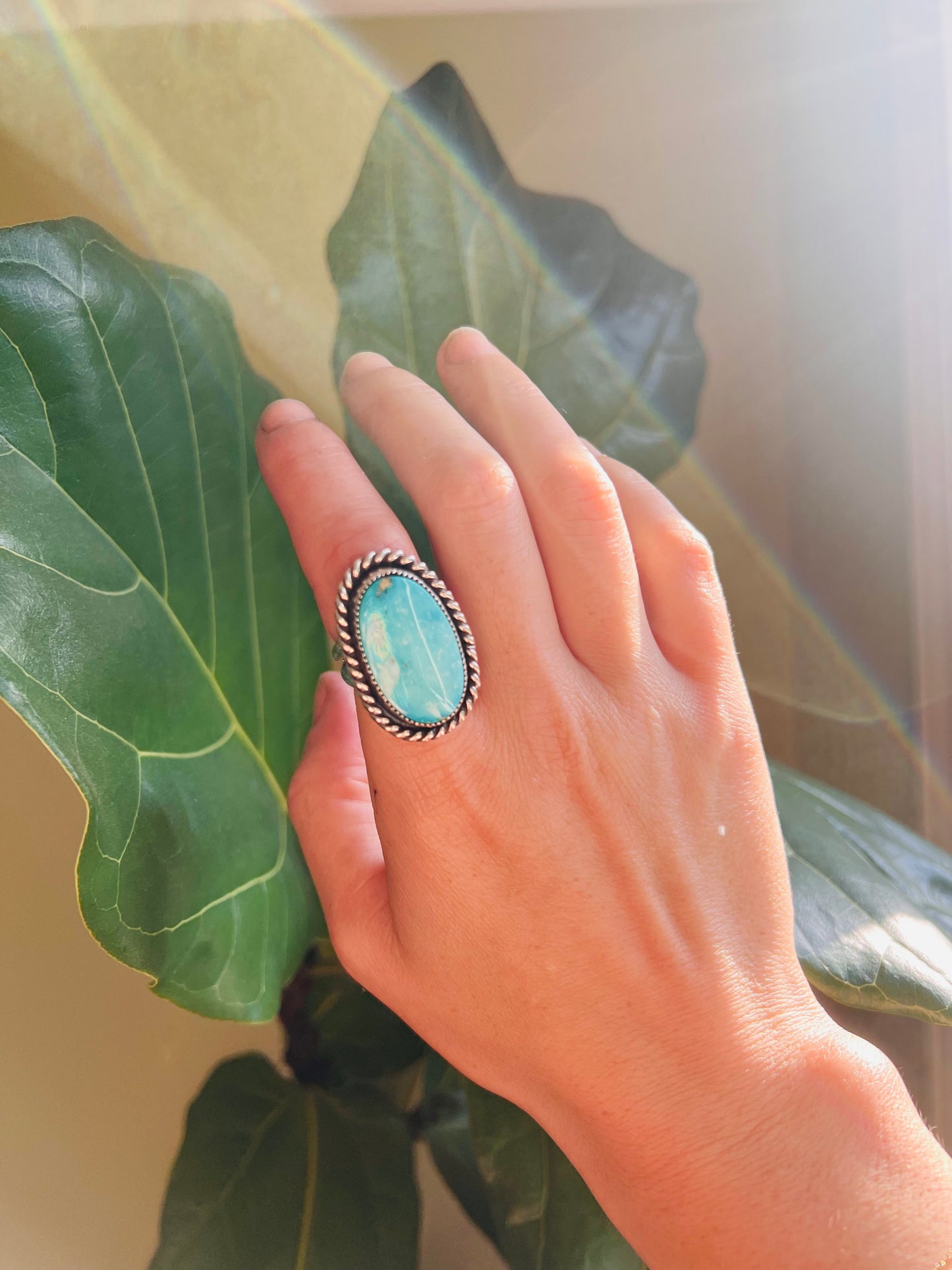 North Turquoise Mountain Sterling Ring