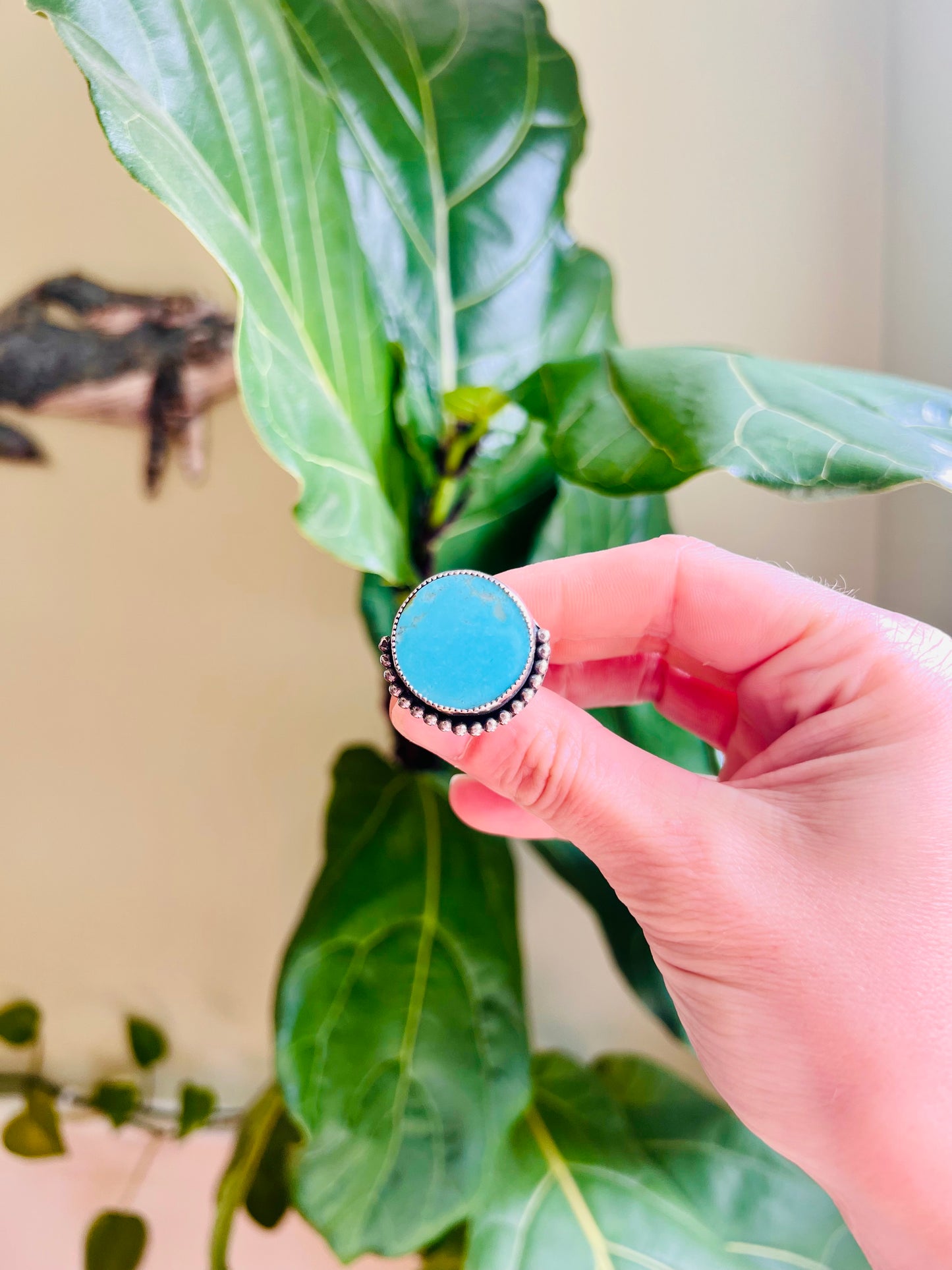 Turquoise Round Room Ring