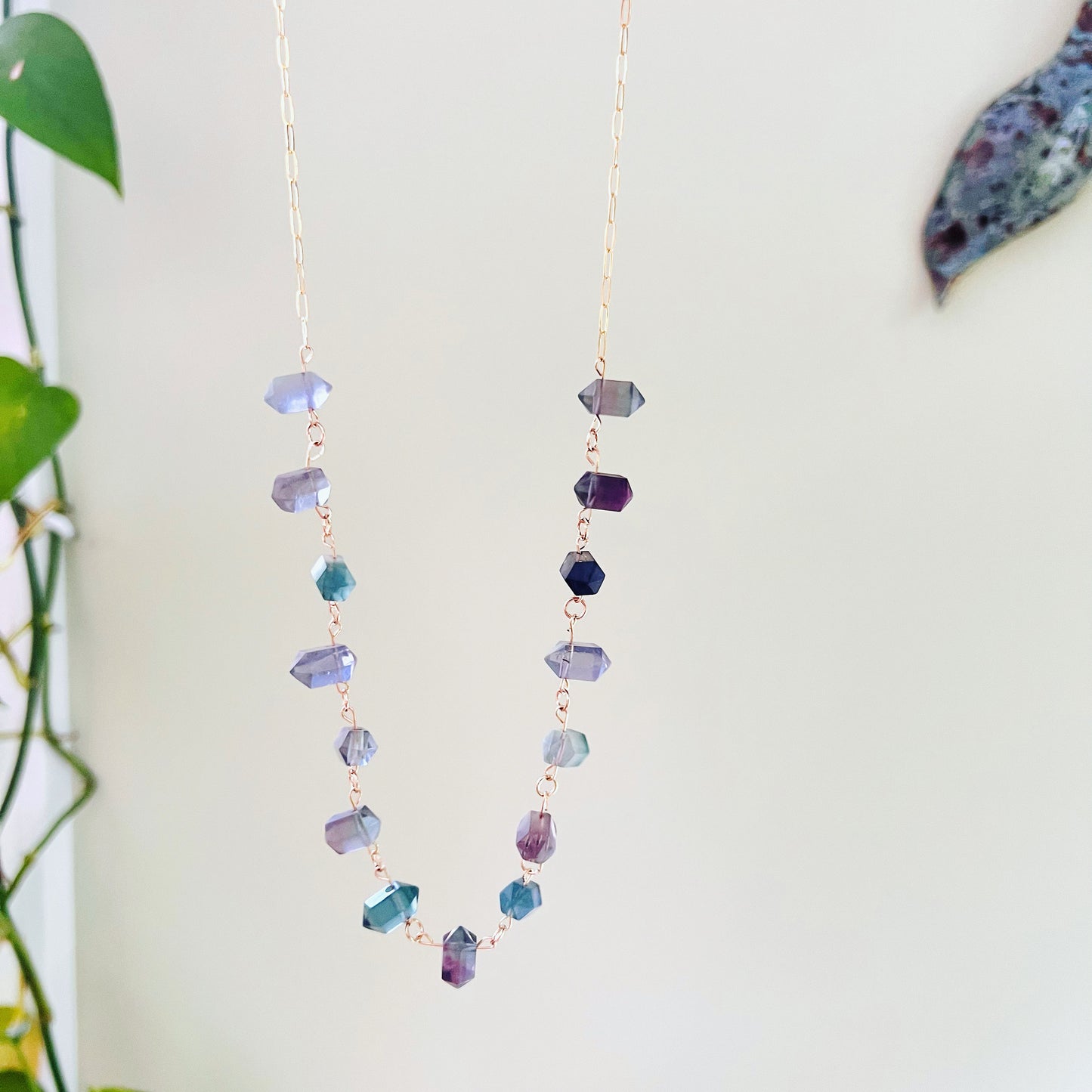 Rainbow Fluorite Floating Gems