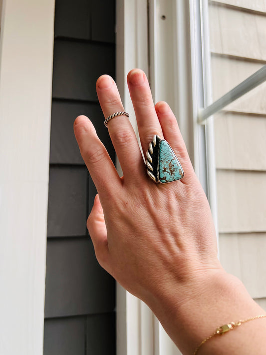 Montezuma Royston Turquoise and Sterling Silver Statement Ring