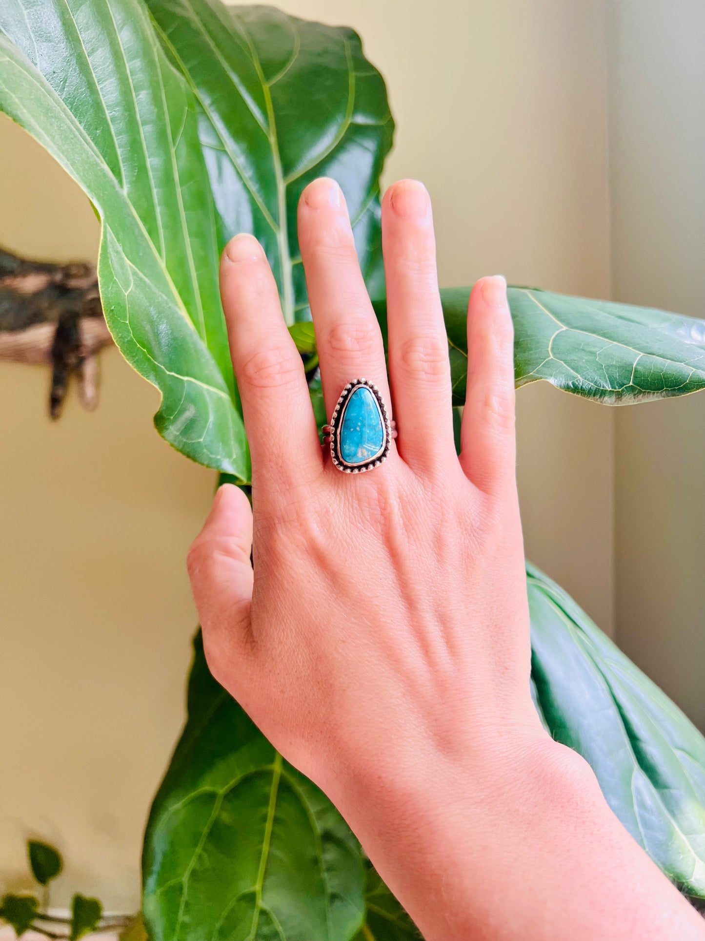 Bright Blue Turquoise Ring