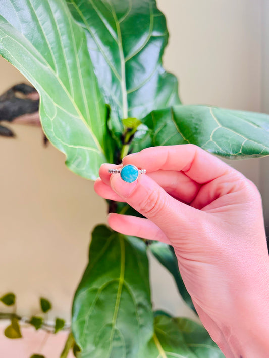 Dainty Turquoise Sterling Stacker