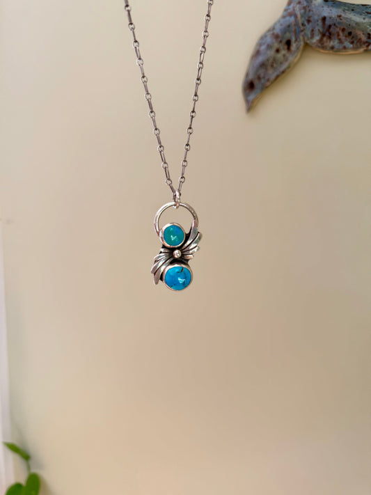 Twin Flame Turquoise Necklace