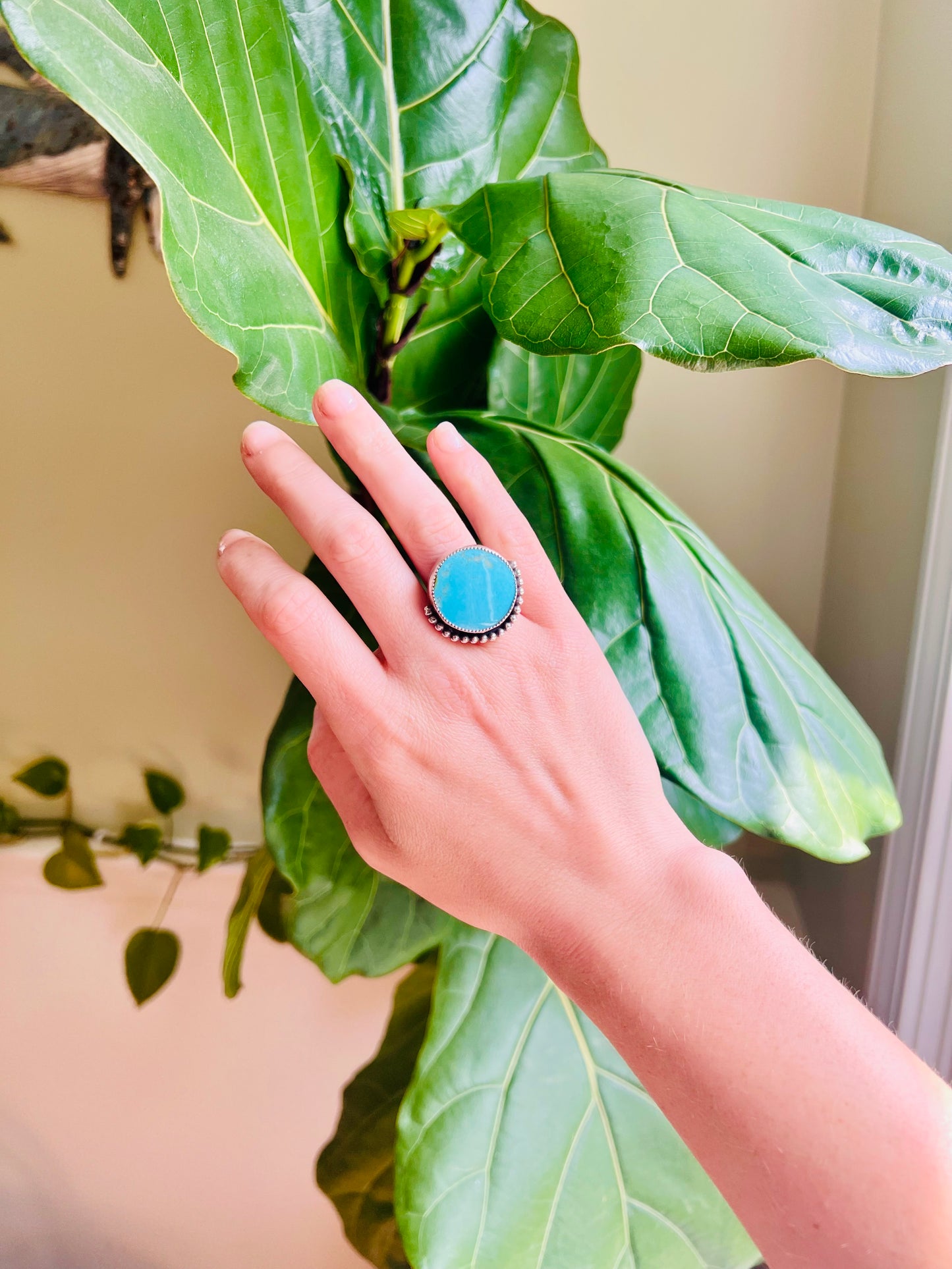 Turquoise Round Room Ring