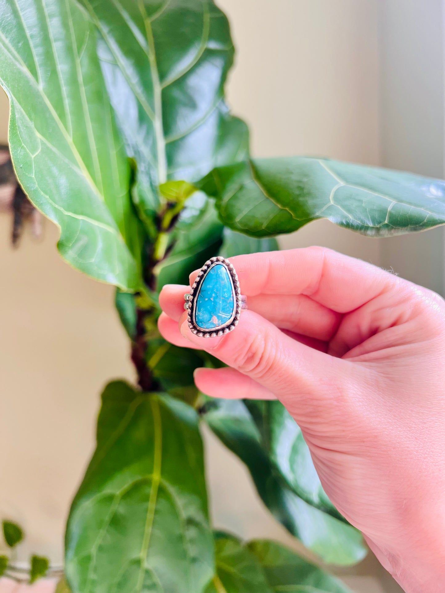 Bright Blue Turquoise Ring