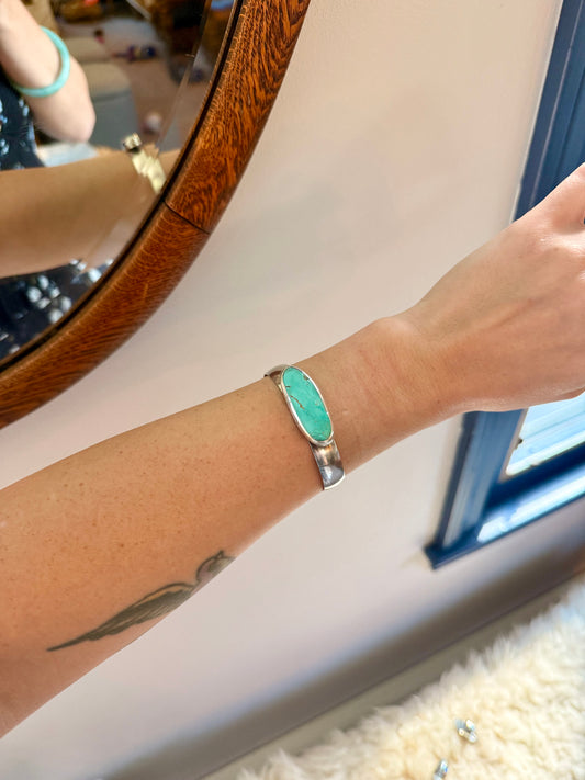 Wanderlust Cuff - Blue Chilean Nugget Turquoise Cuff