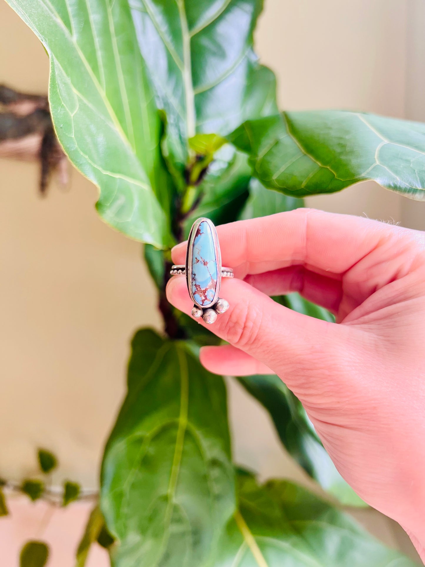 Dainty Golden Hills Turquoise Ring