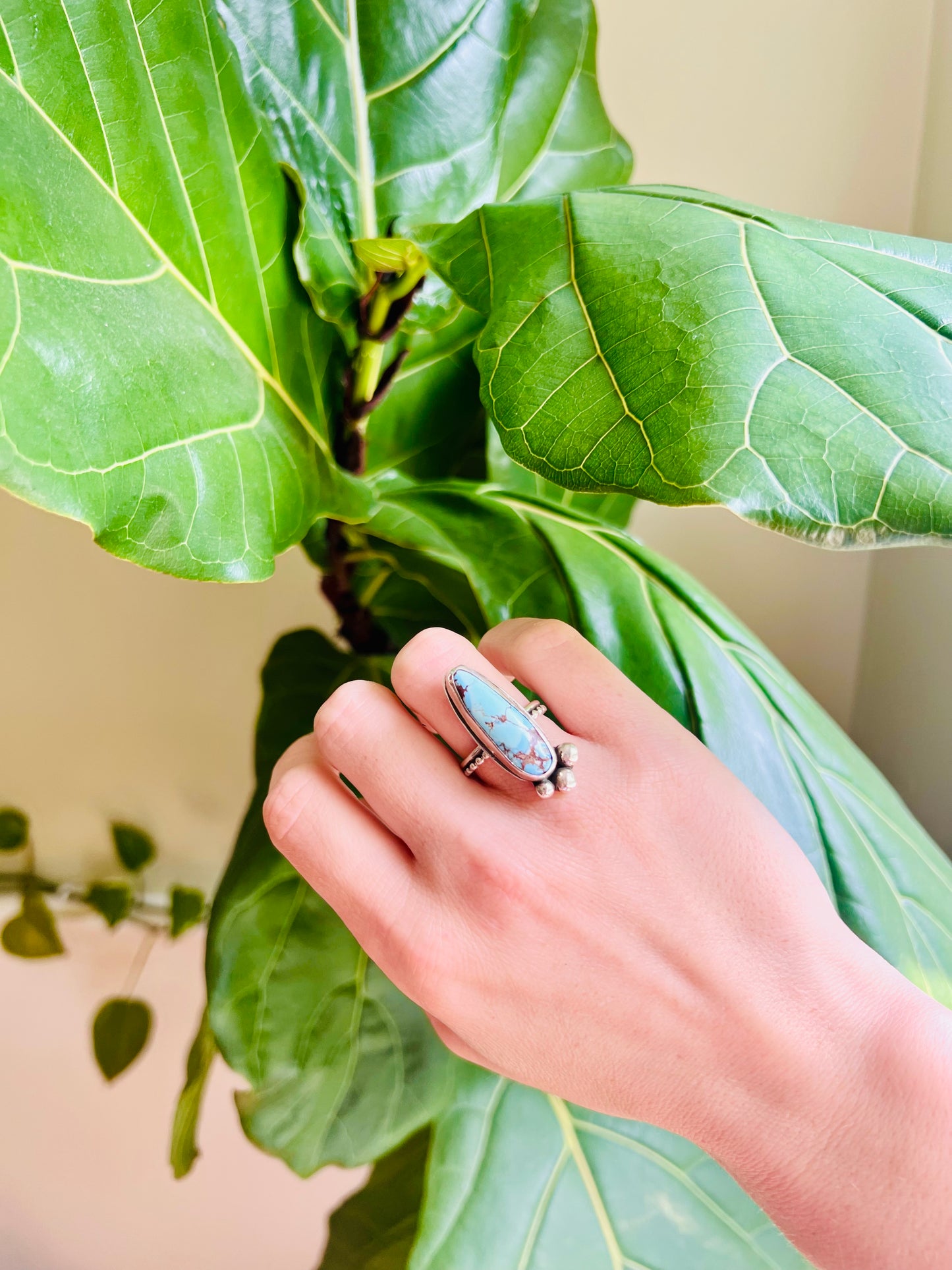 Dainty Golden Hills Turquoise Ring