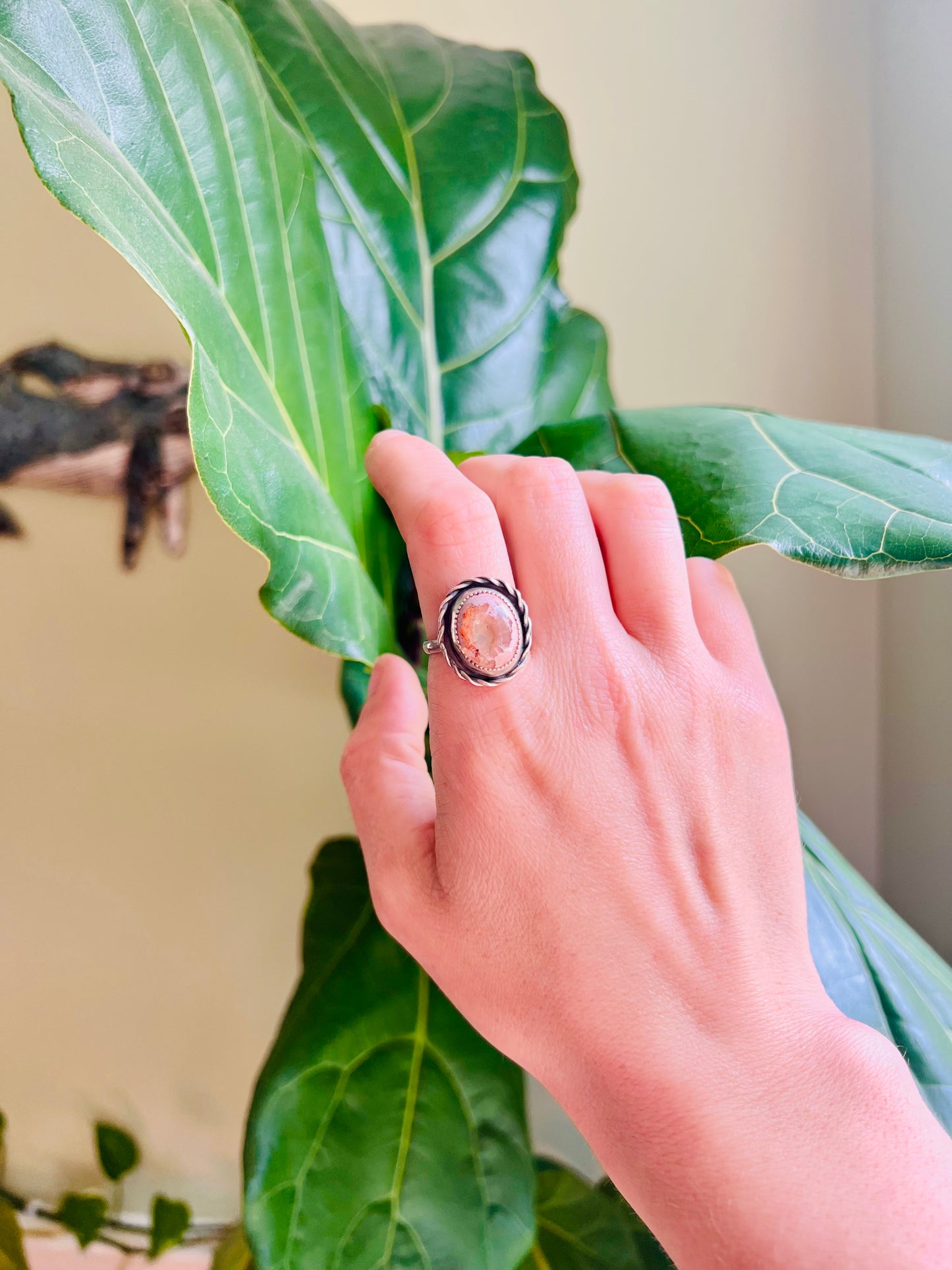 Mexican Fire Opal and Sterling Everyday Ring