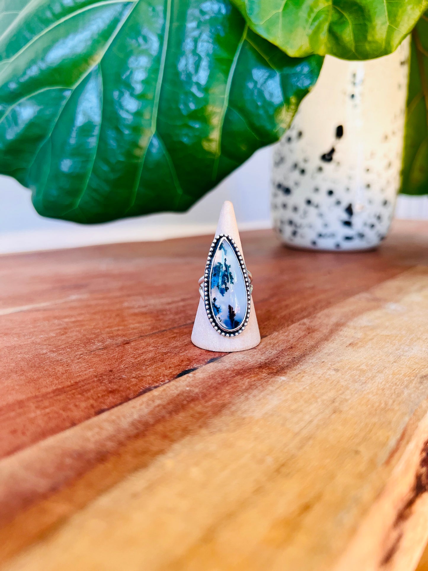 Ethereal Moss Agate Sterling Ring