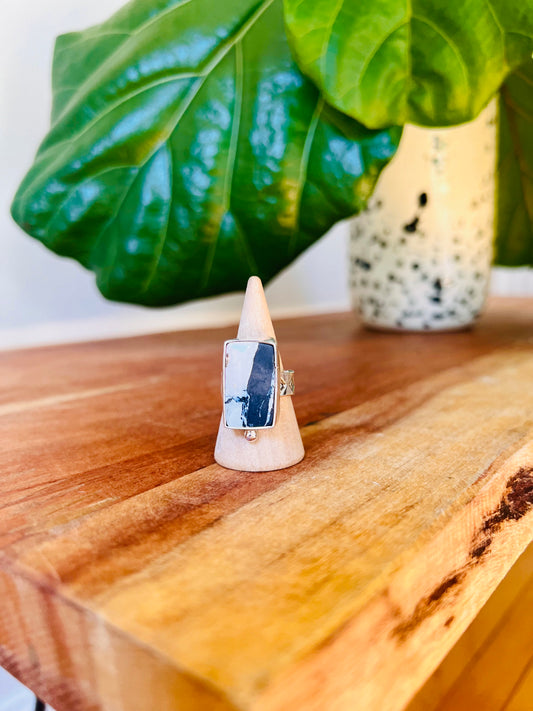 White Buffalo Rectangle Ring