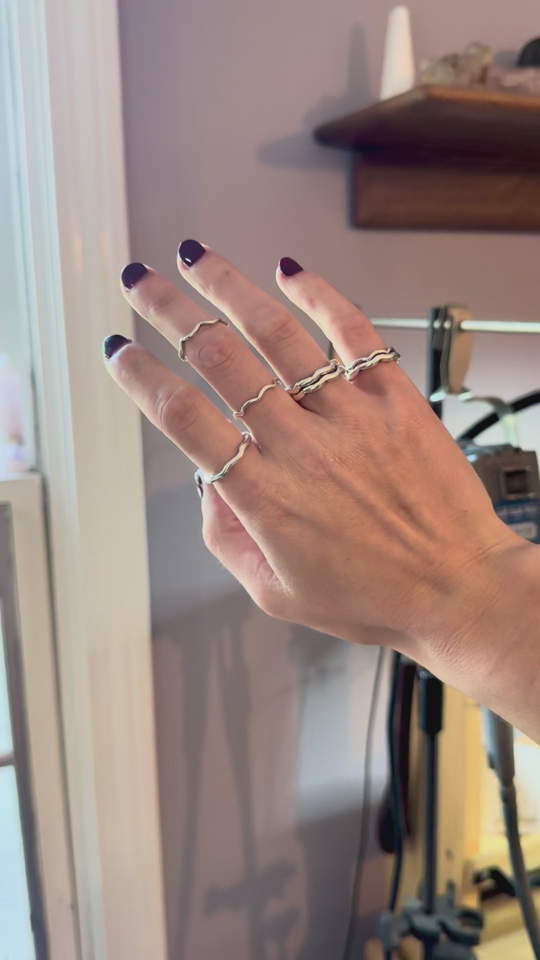 Sterling Silver Wavy Stacker Ring – Magnolia Beau Silver
