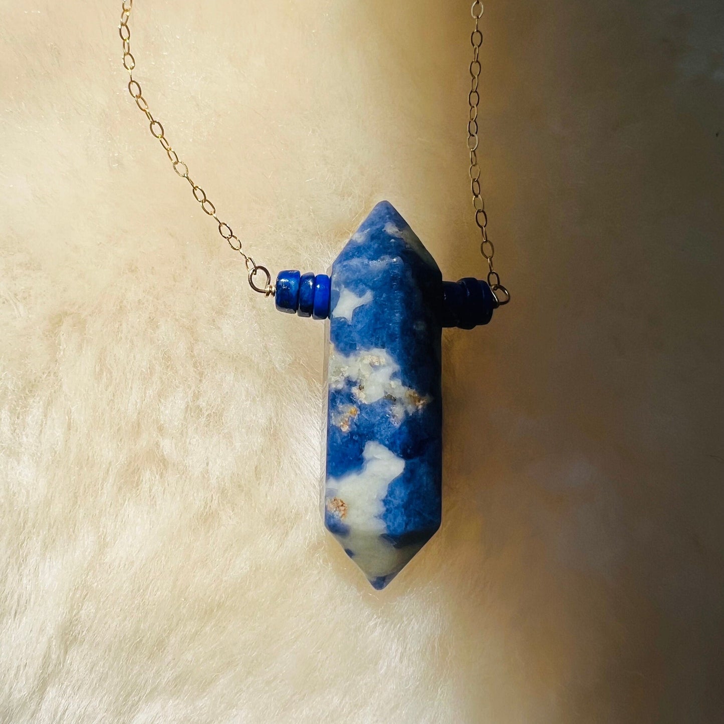 Protective Blue Sodalite & Lapis Lazuli Talisman Necklace