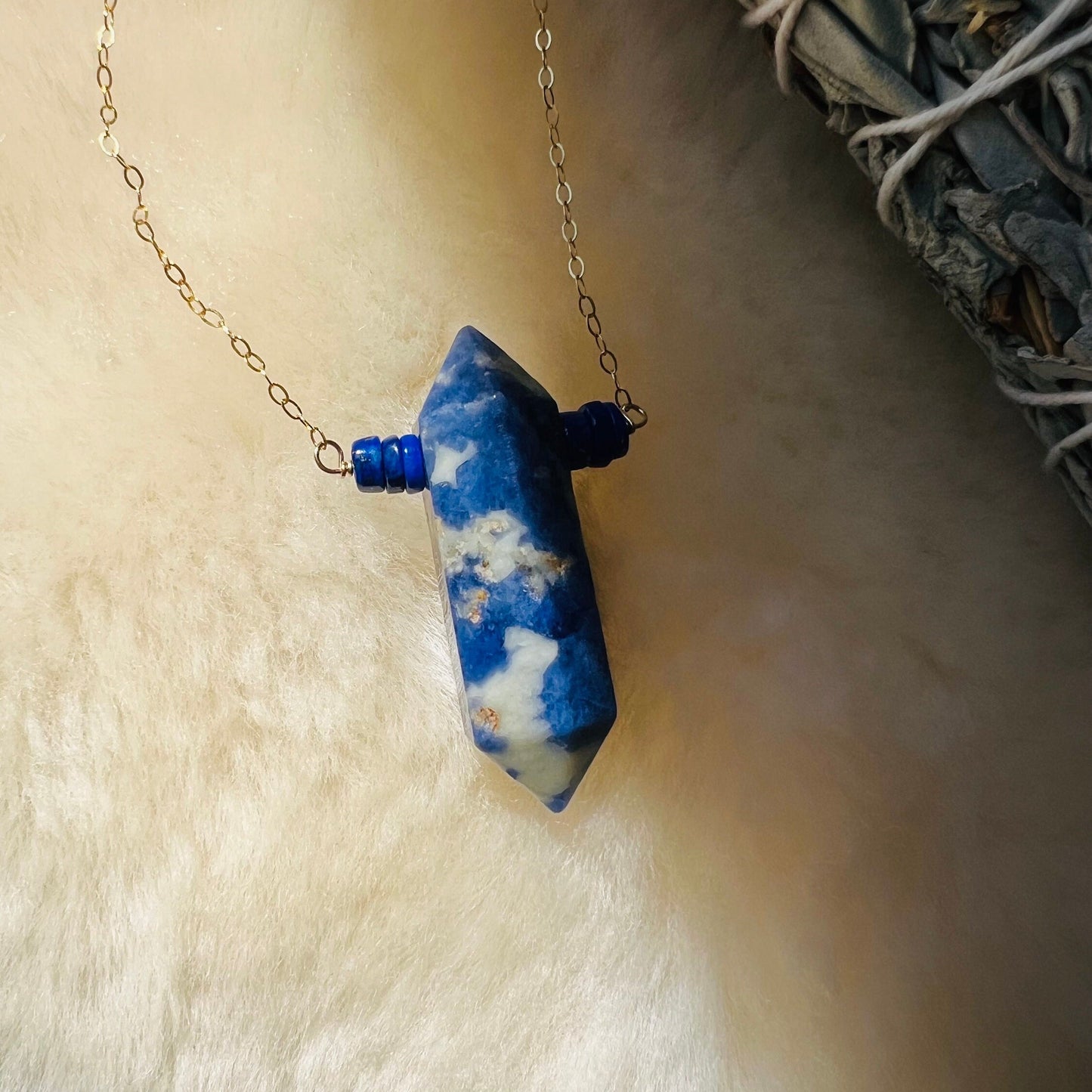 Protective Blue Sodalite & Lapis Lazuli Talisman Necklace