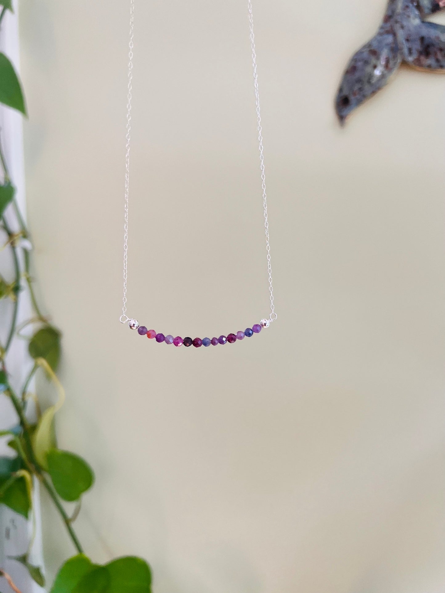 Natural Raw Ruby Gemstone Necklace