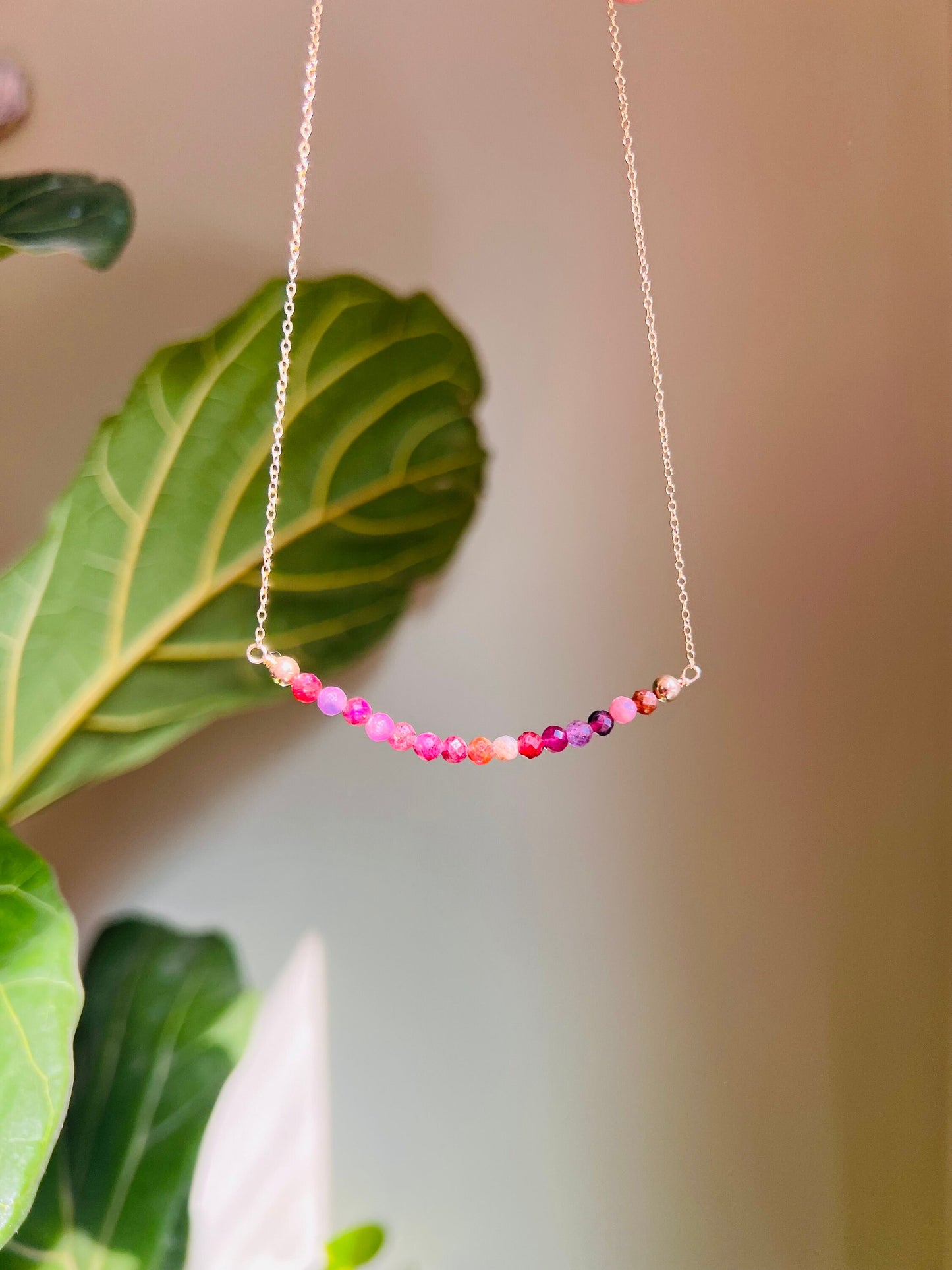 Natural Raw Ruby Gemstone Necklace
